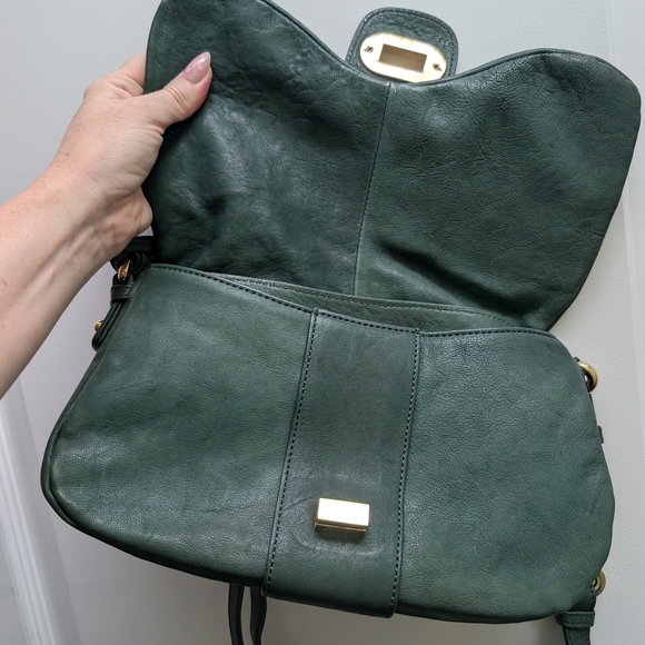 Badgley Mischka Green Leather Women's Bag - Picture 12 of 15